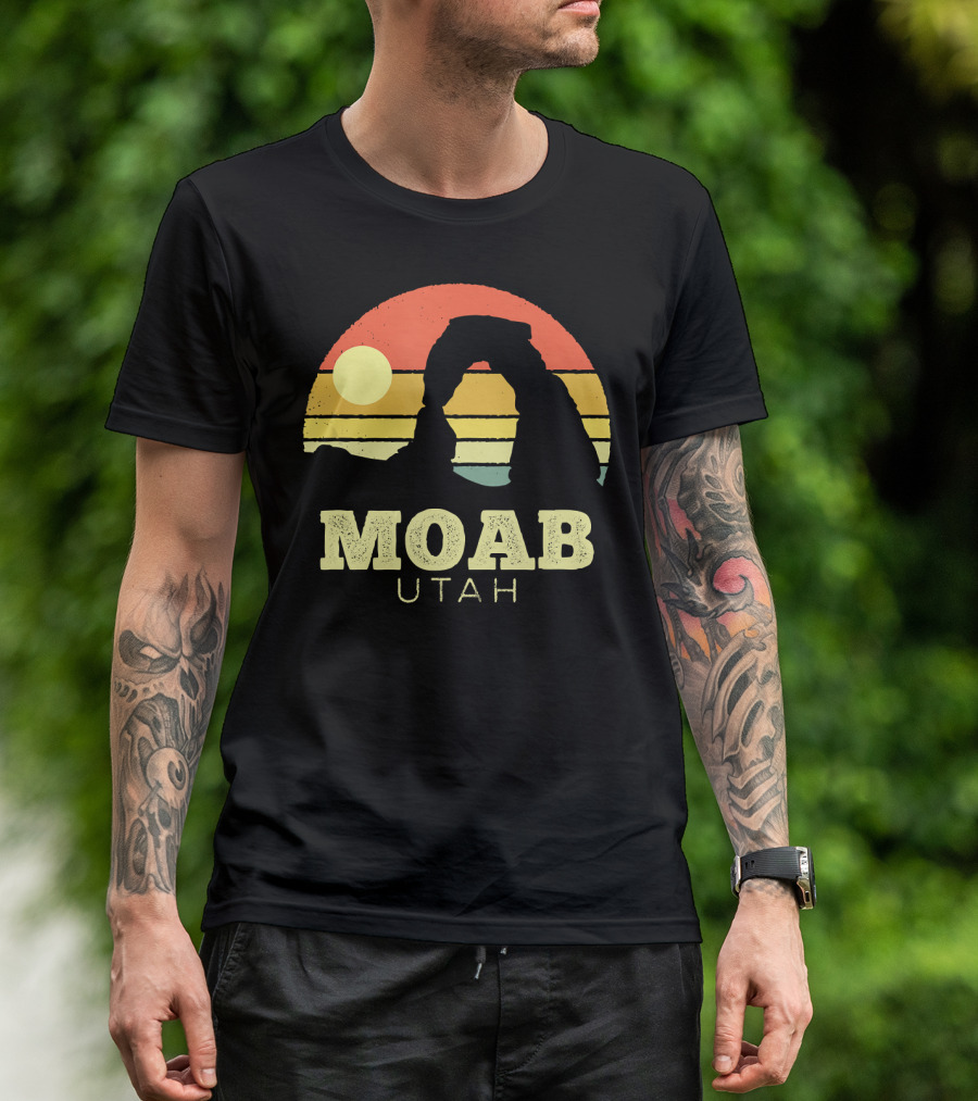 Moab Utah Vintage Sunset Arches T-Shirt