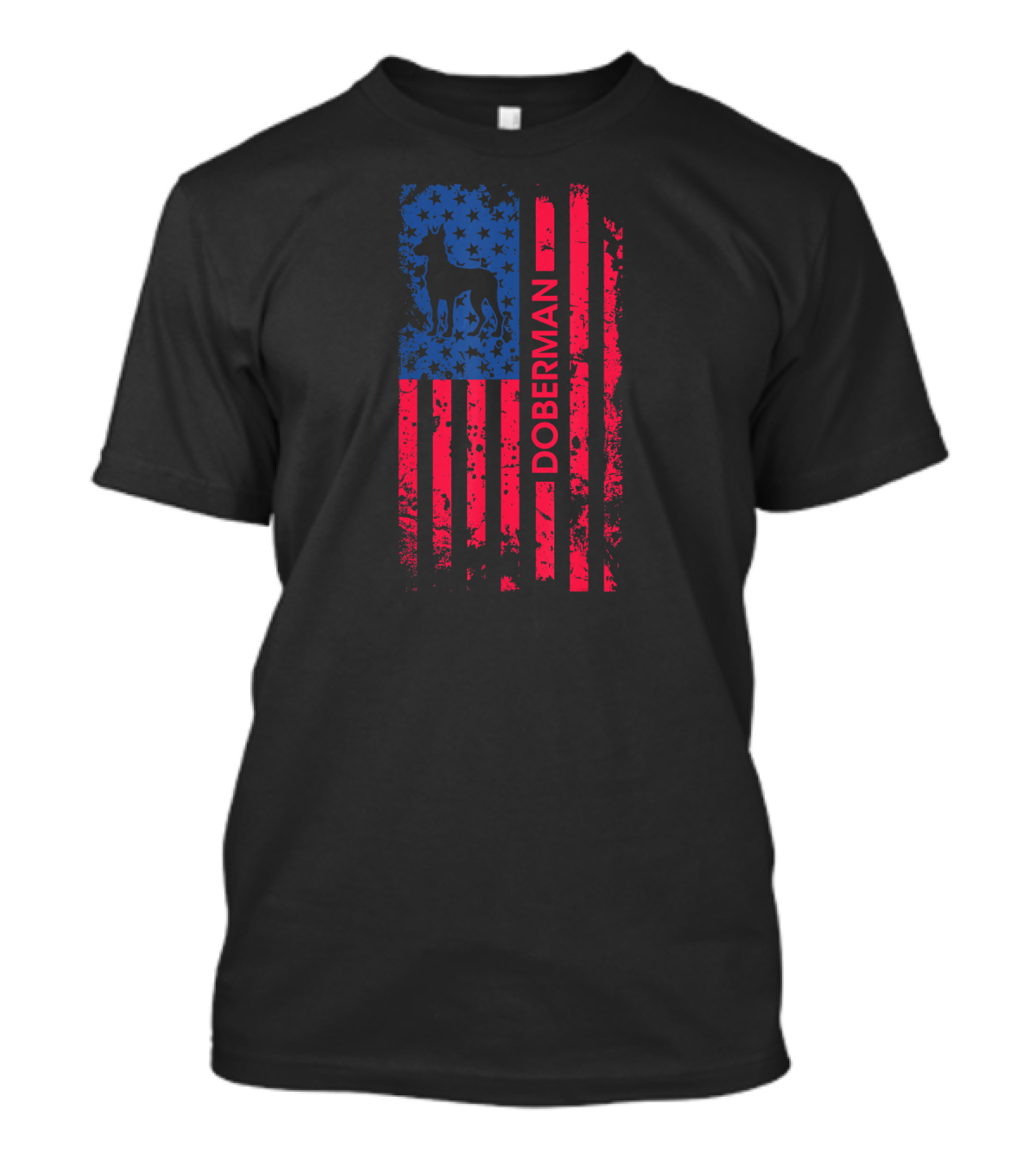 Doberman American Flag 4th Of July Patriotic T-Shirt
