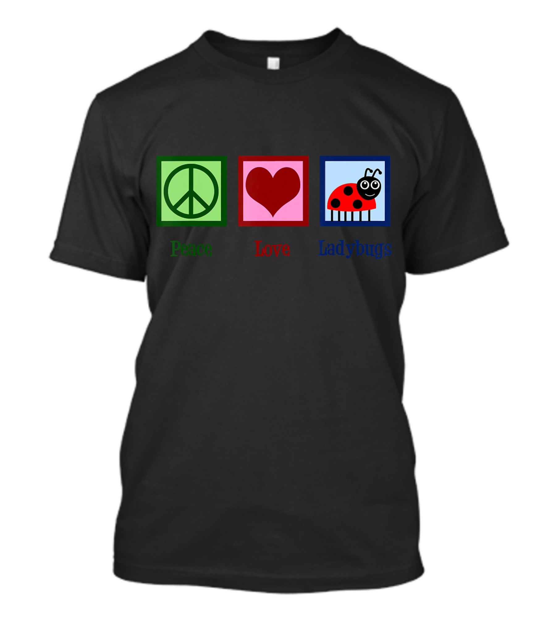 Peace Love Ladybugs Shirt Icon Trio T-Shirt