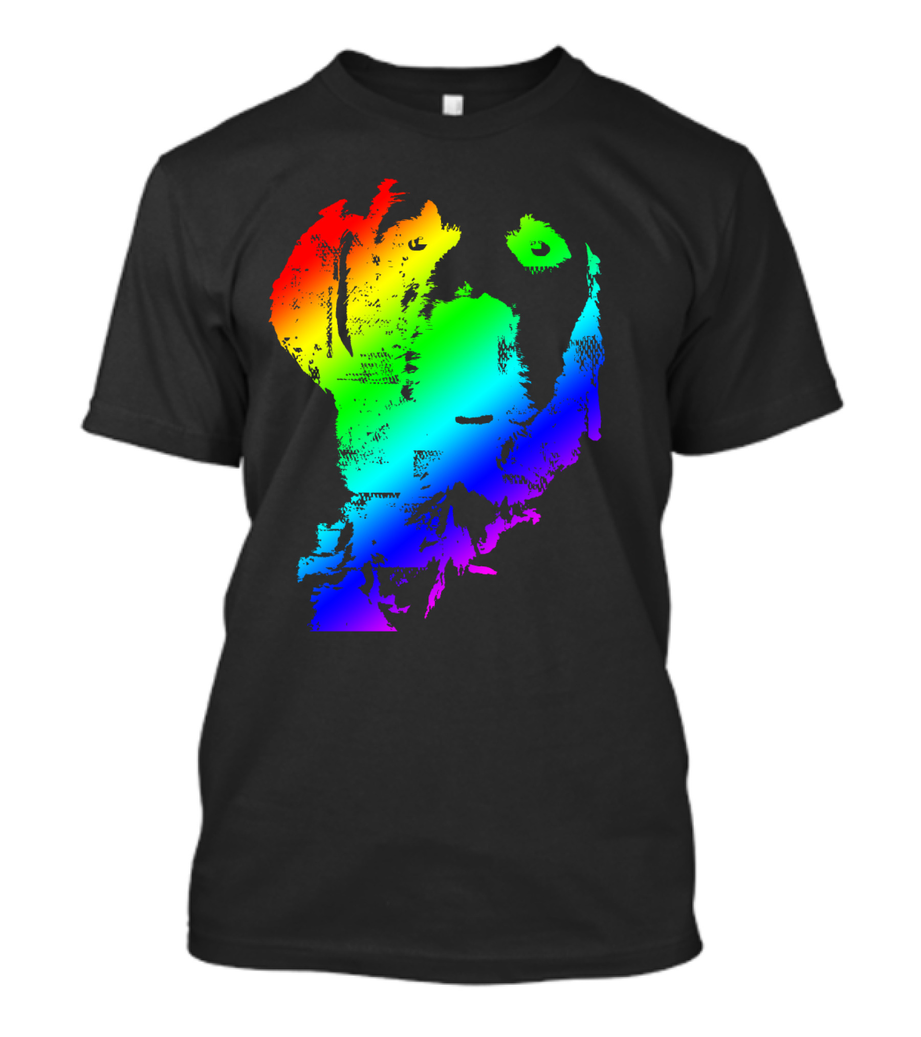 Rainbow Golden Retriever Colorful T-Shirt