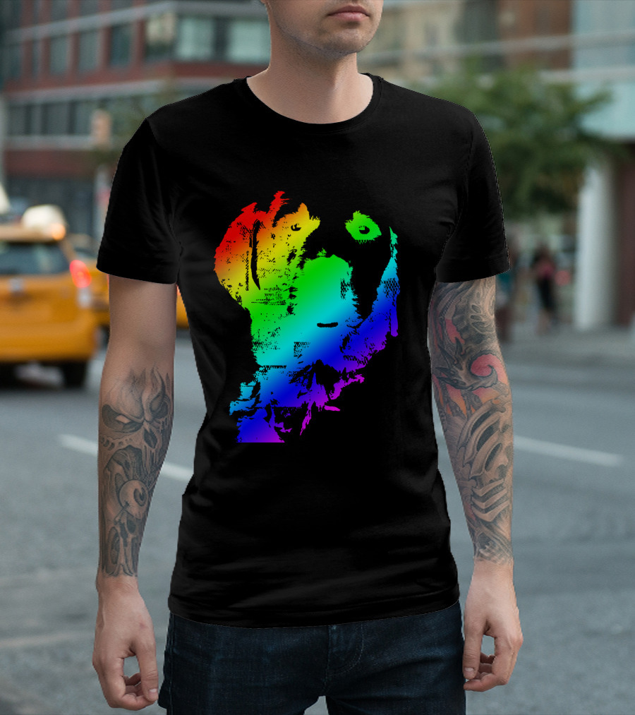 Rainbow Golden Retriever Colorful T-Shirt