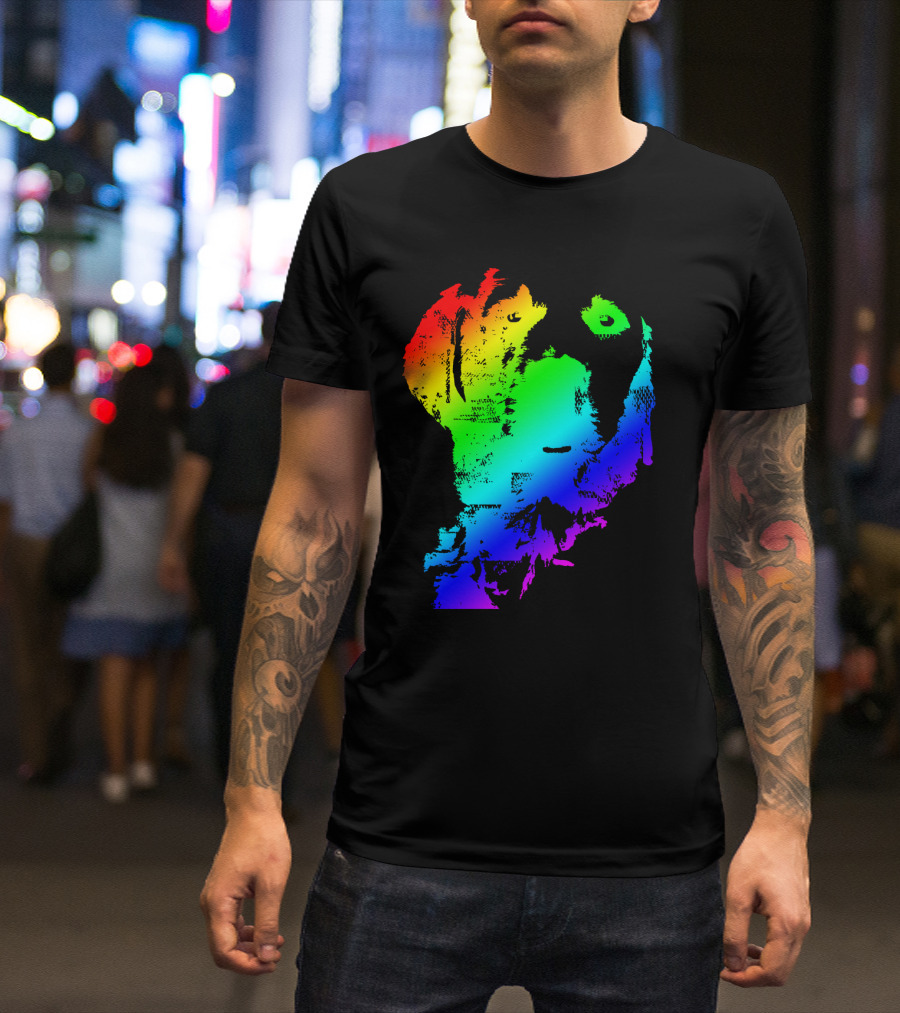 Rainbow Golden Retriever Colorful T-Shirt