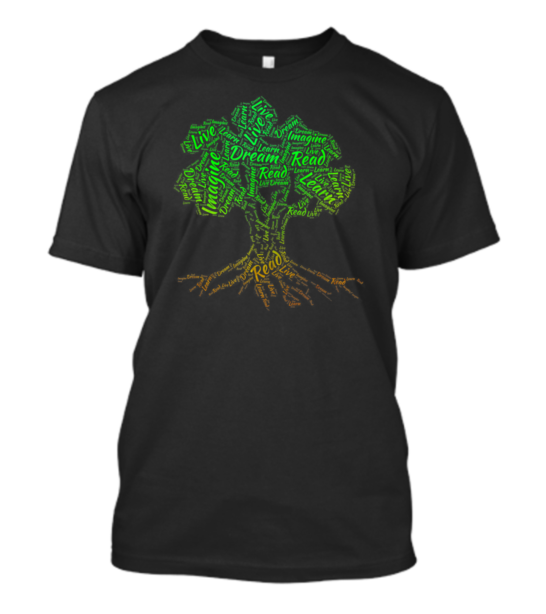 Reading For Librarians Bookworms Book Live Learn Dream Imagine Read Tree T-Shirt