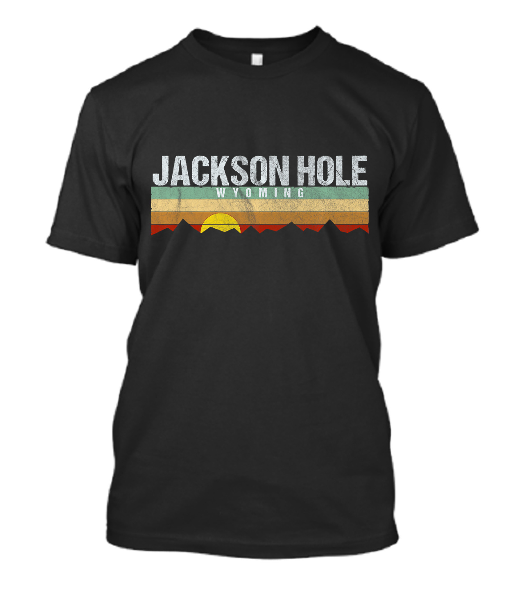 Jackson Hole Wyoming Retro Vintage Sunset Mountains T-Shirt