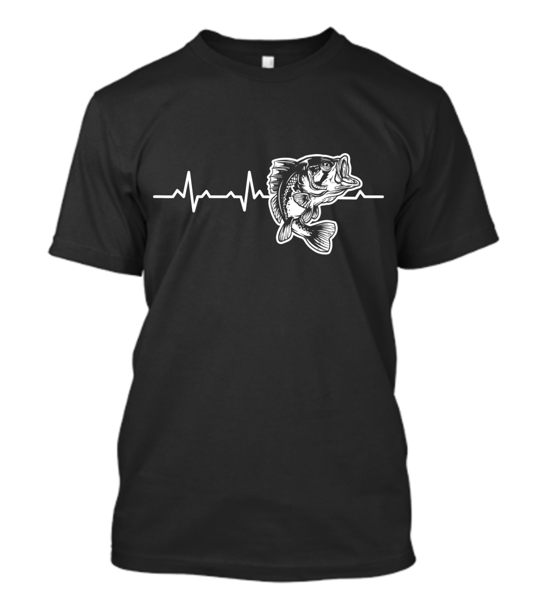 Heartbeat Fish Sea Animal Lover Fishing T-Shirt