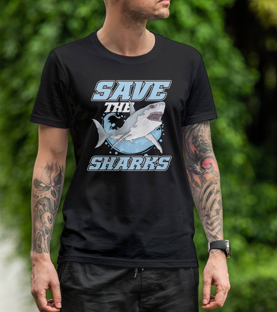 Save The Sharks Sea Animal Rights T-Shirt