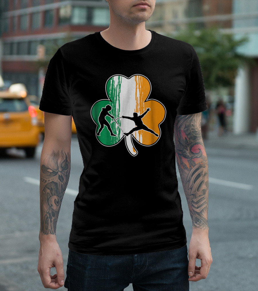 Shamrock Ireland Irish Fencing St Patrick's Day T-Shirt