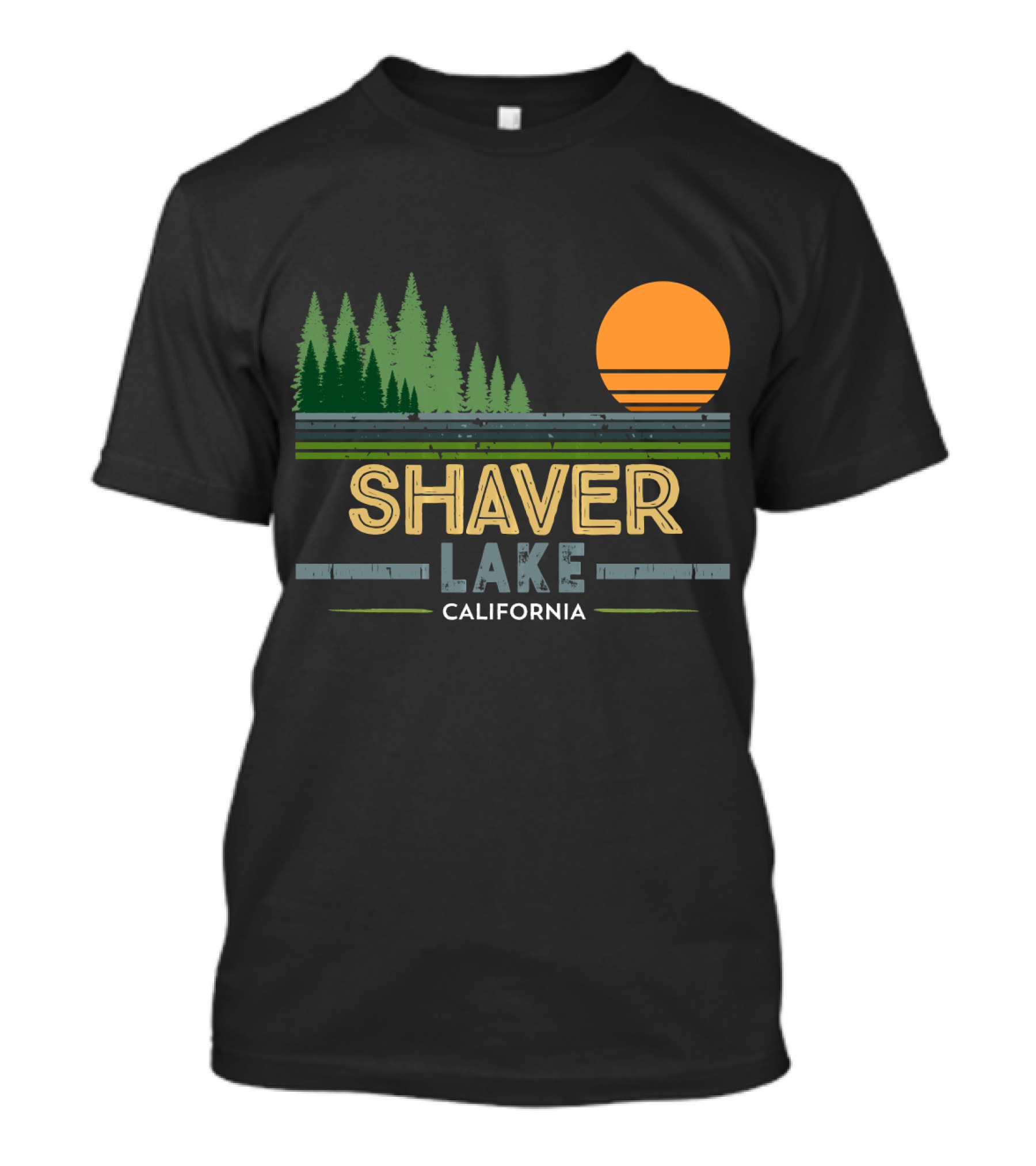 Shaver Lake California Forest Sunset Scene T-Shirt