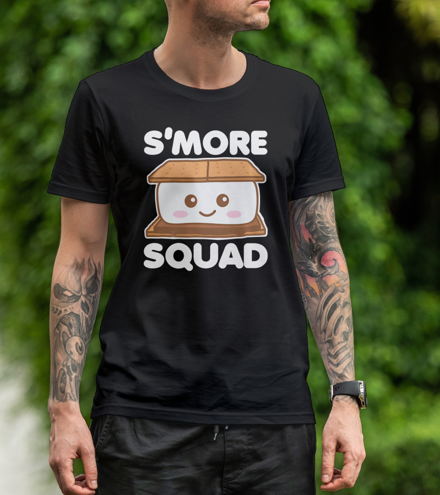 S'more Squad Funny Camping Group Marshmallow Treat T-Shirt
