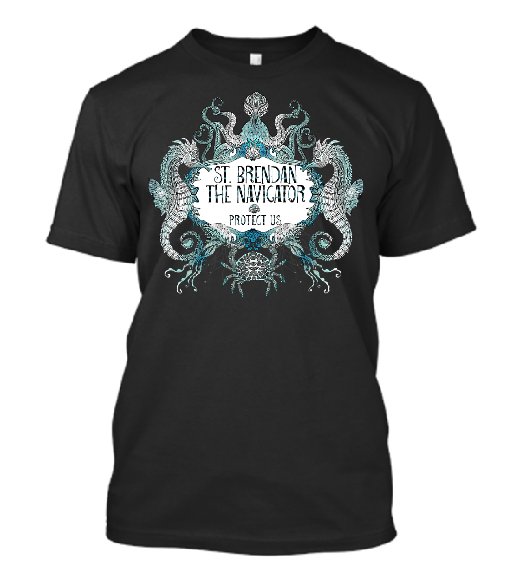 St Brendan The Navigator Protect Us Voyage Traveler T-Shirt
