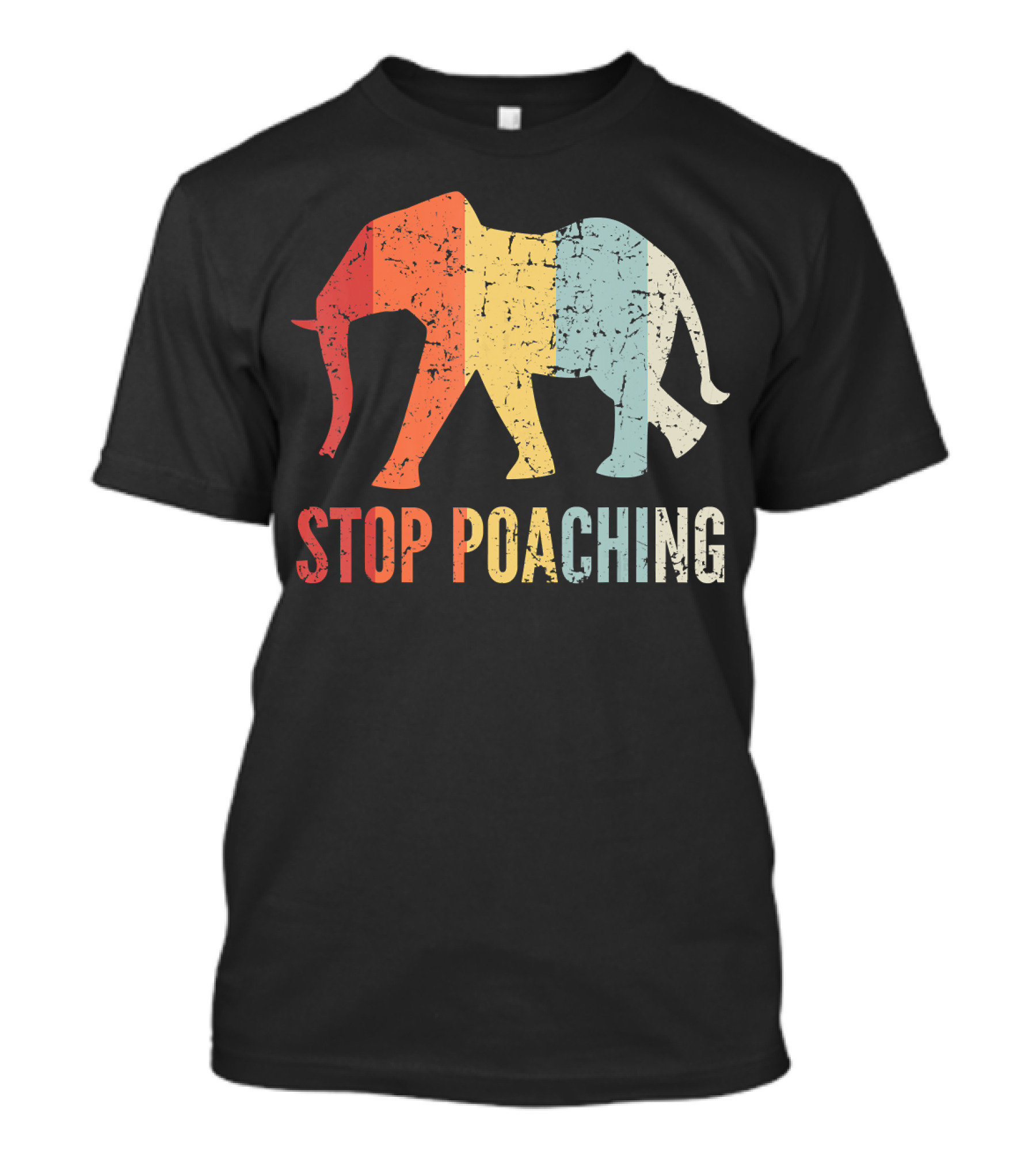 Stop Poaching Elephant Africa Wildlife Zoo Conservation T-Shirt