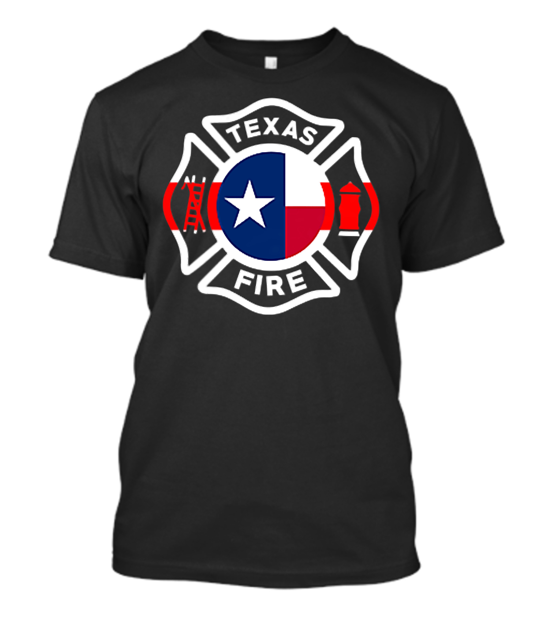 Texas Fire Department Emblem Star And Ladder T-Shirt