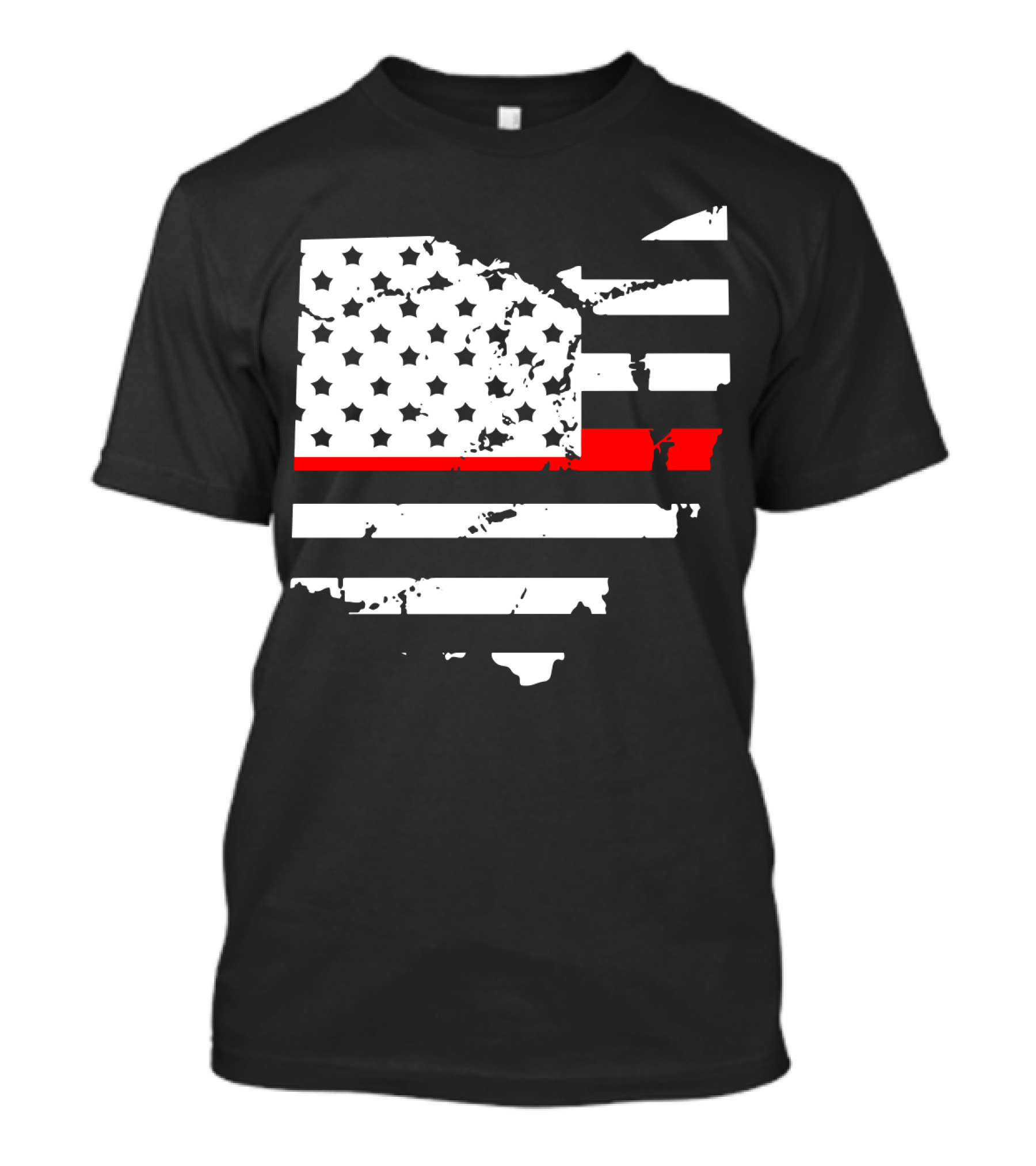 Thin Red Line Flag Ohio Firefighter Support T-Shirt