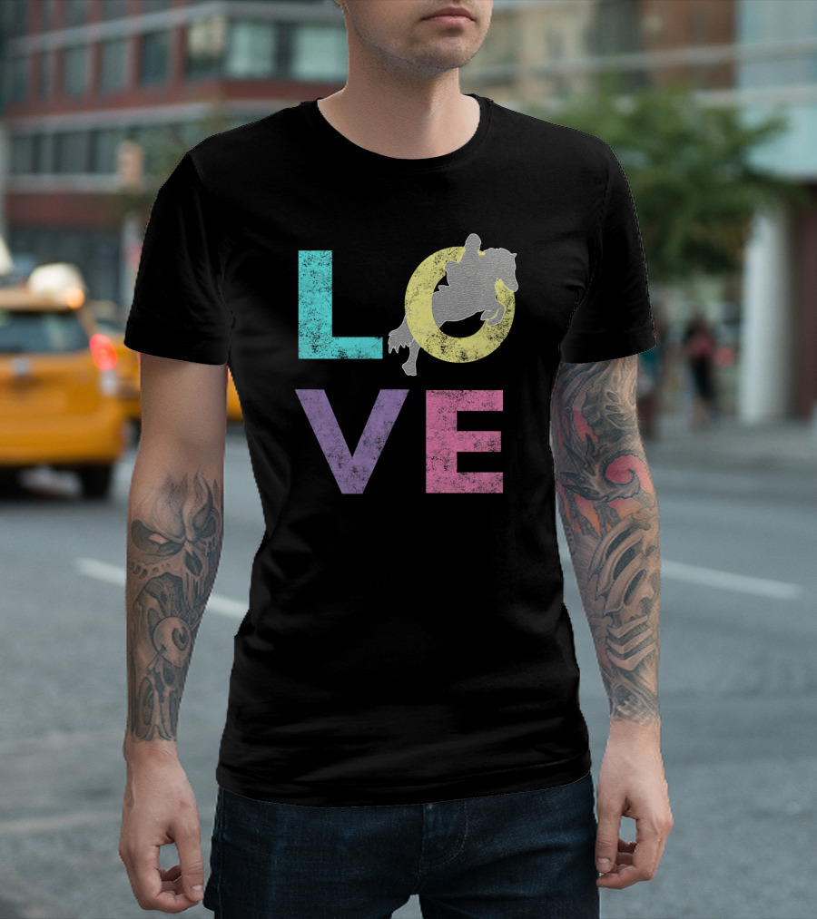 LOVE Horse Lovers Fun Best Girls Top T-Shirt