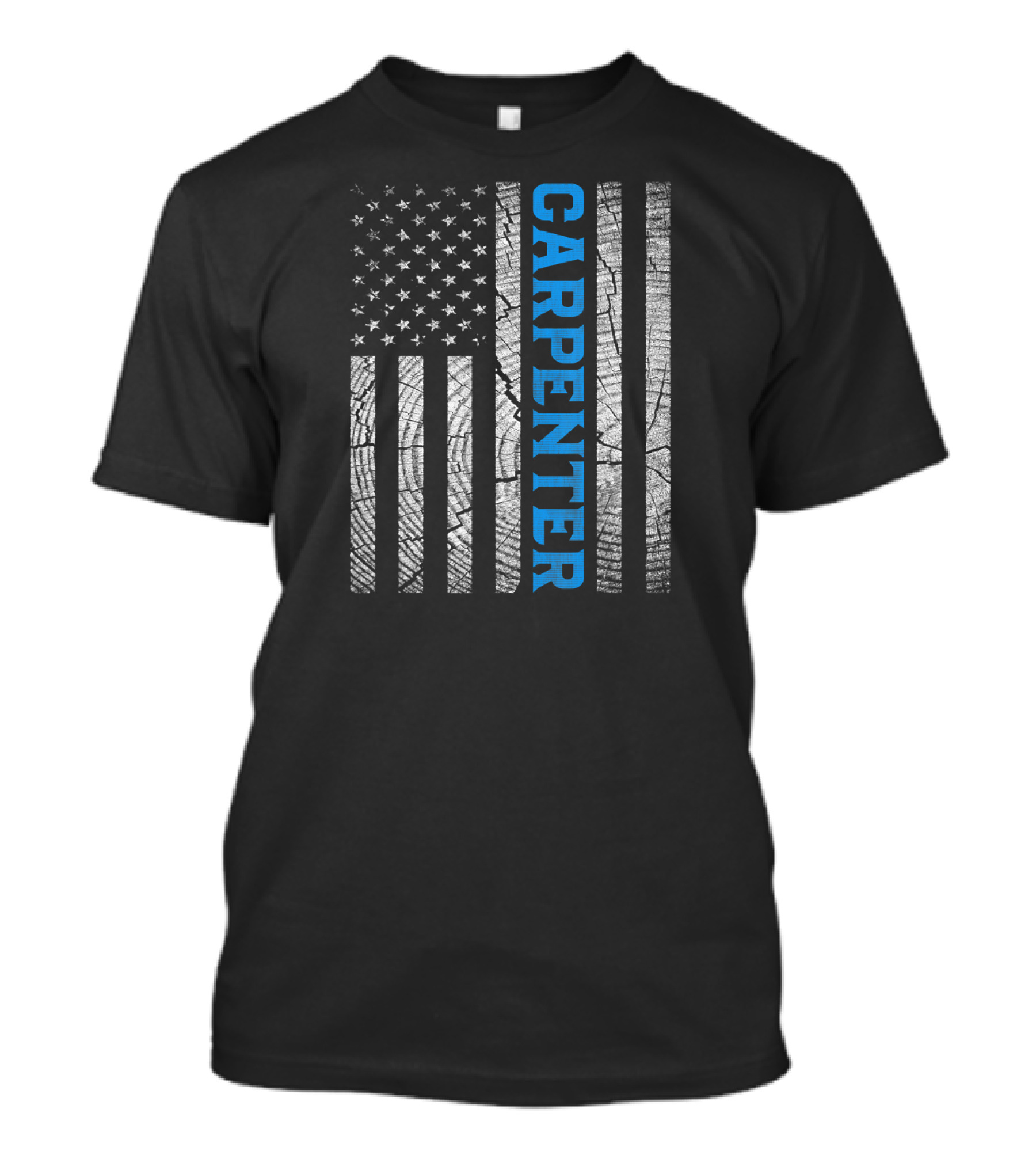 Vintage Flag Carpenter Best Dad Ever Father Woodworking T-Shirt