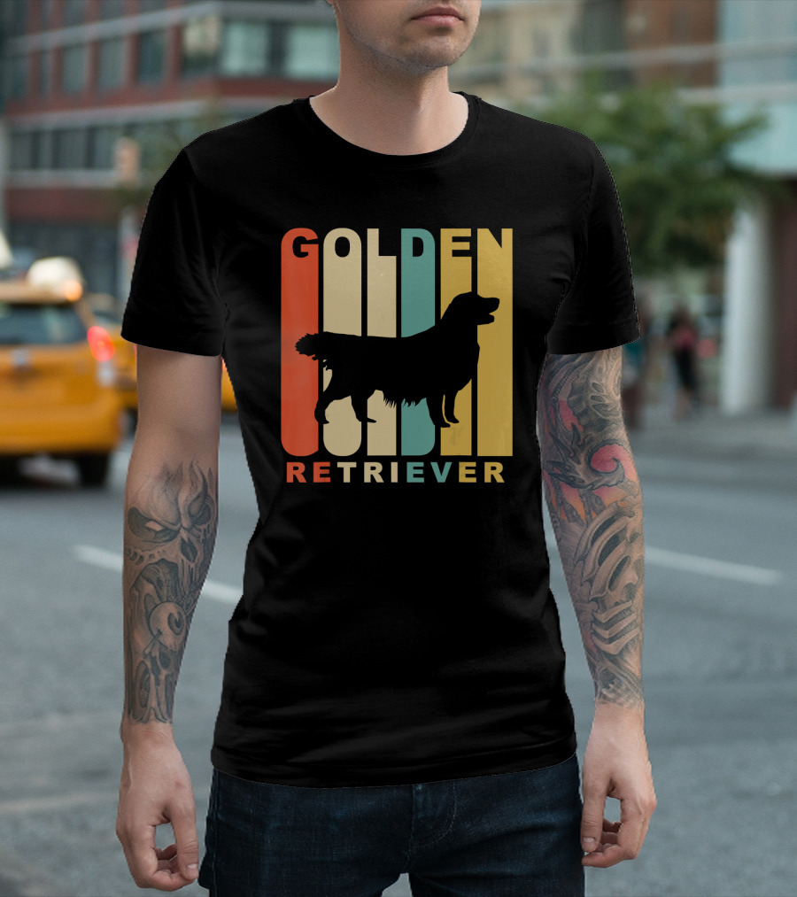 Golden Retriever Retro Vintage T-Shirt