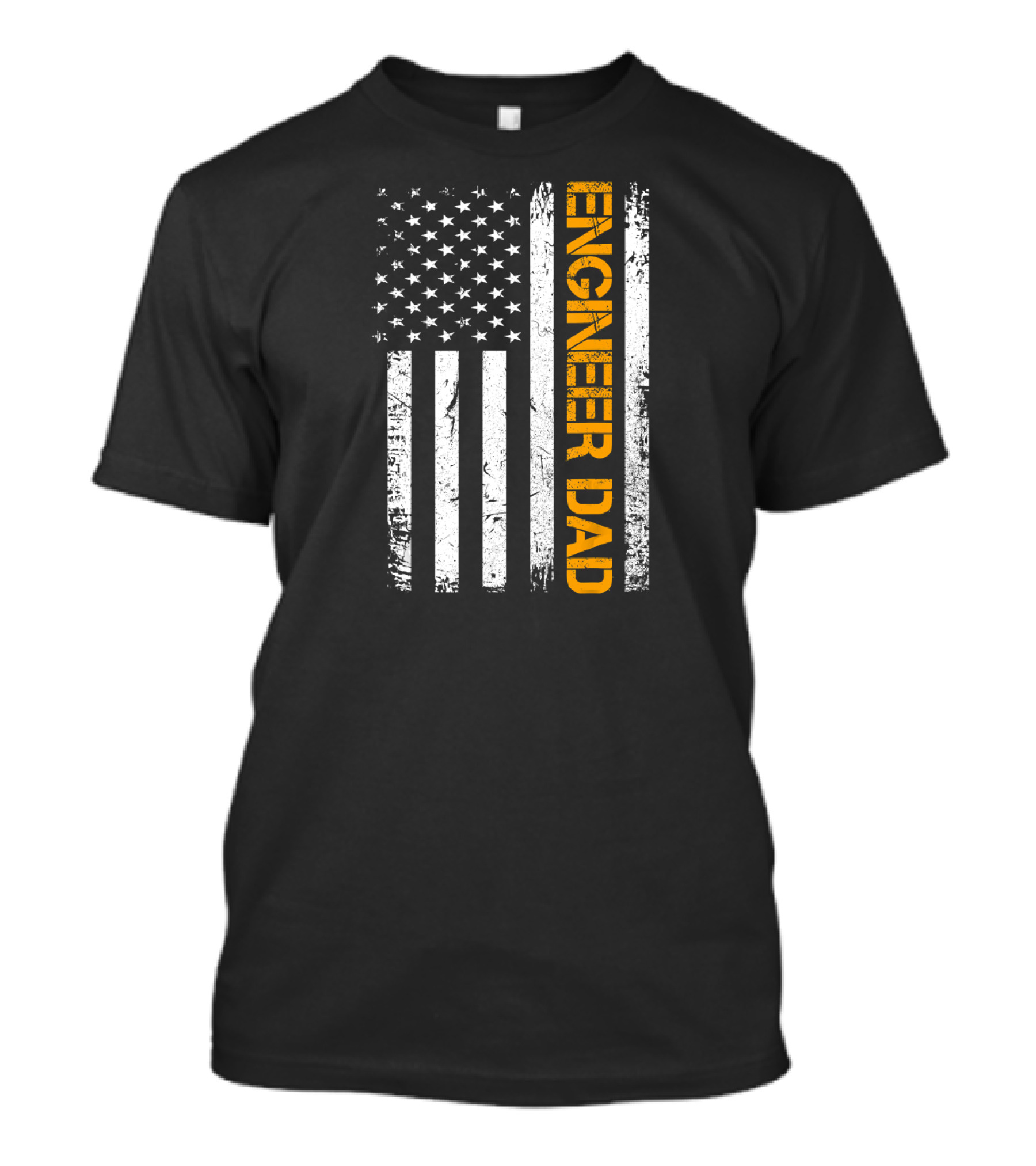 Vintage USA American Flag Engineer Dad T-Shirt