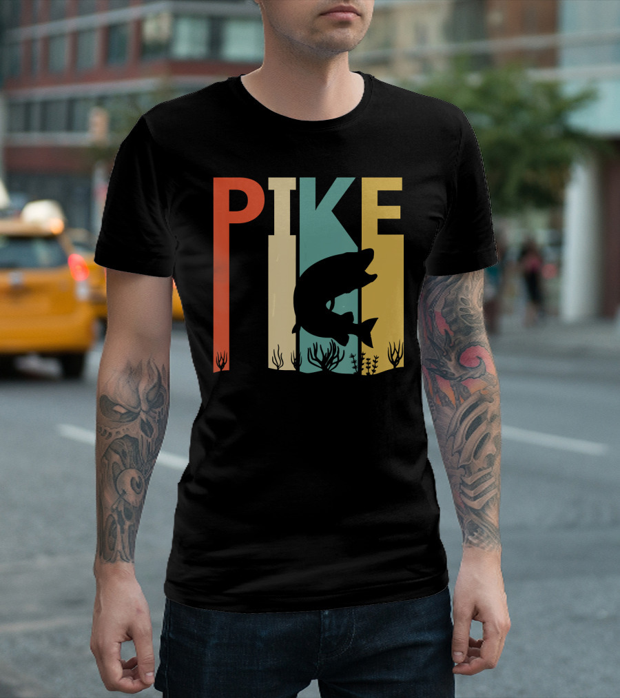 Vintage Pike Fish Wild Animal T-Shirt