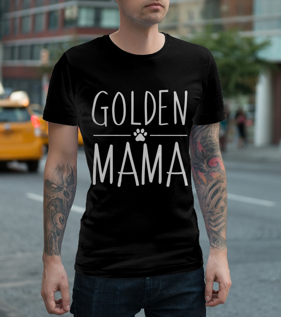 Golden Retriever Mama Paw Prints T-Shirt
