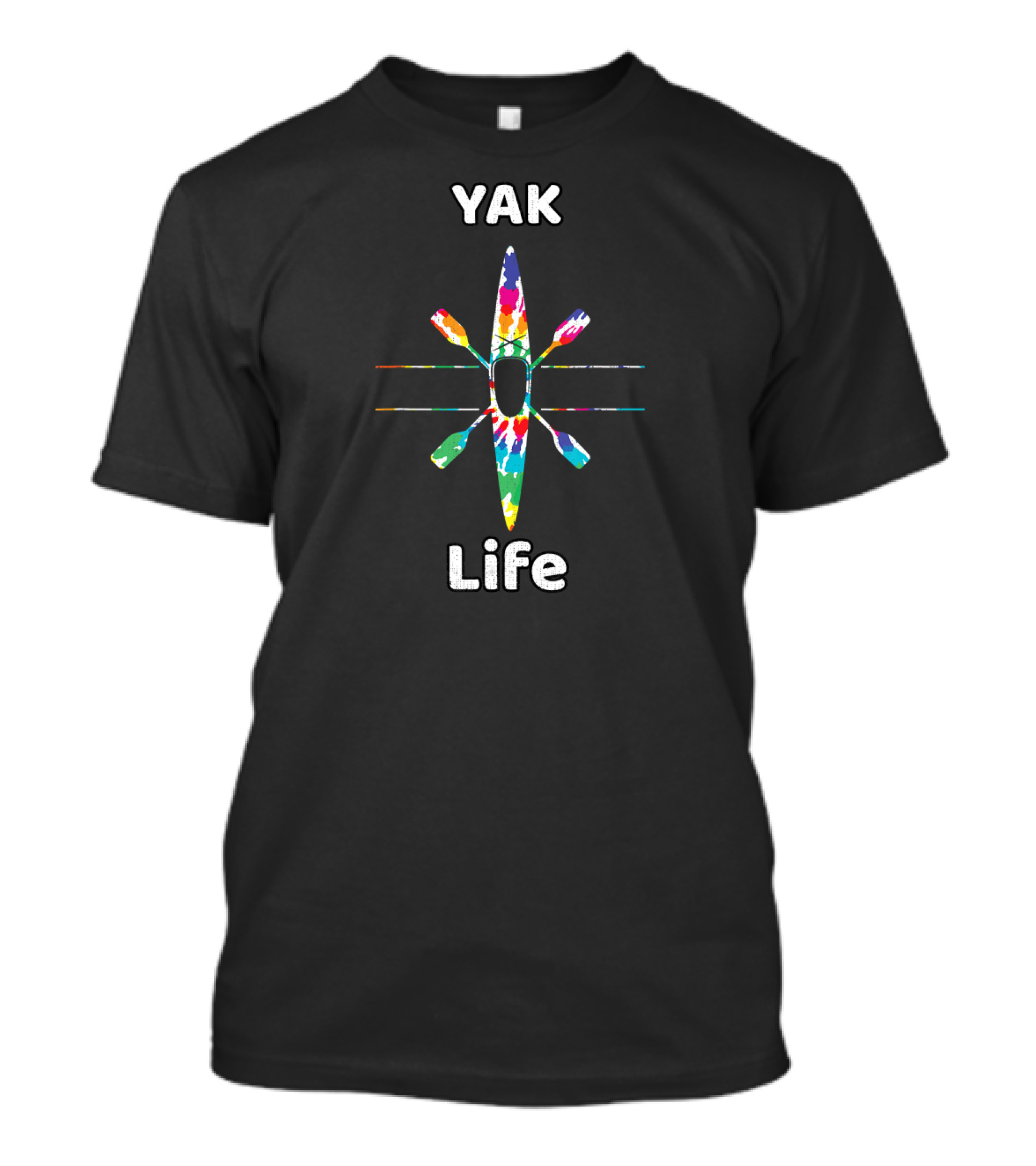 YAK Life Colorful Kayak Paddle T-Shirt