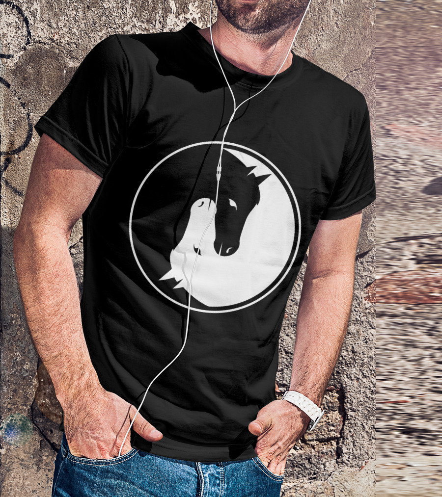 Yin And Yang Horse Circle Symbol For Every Horse T-Shirt
