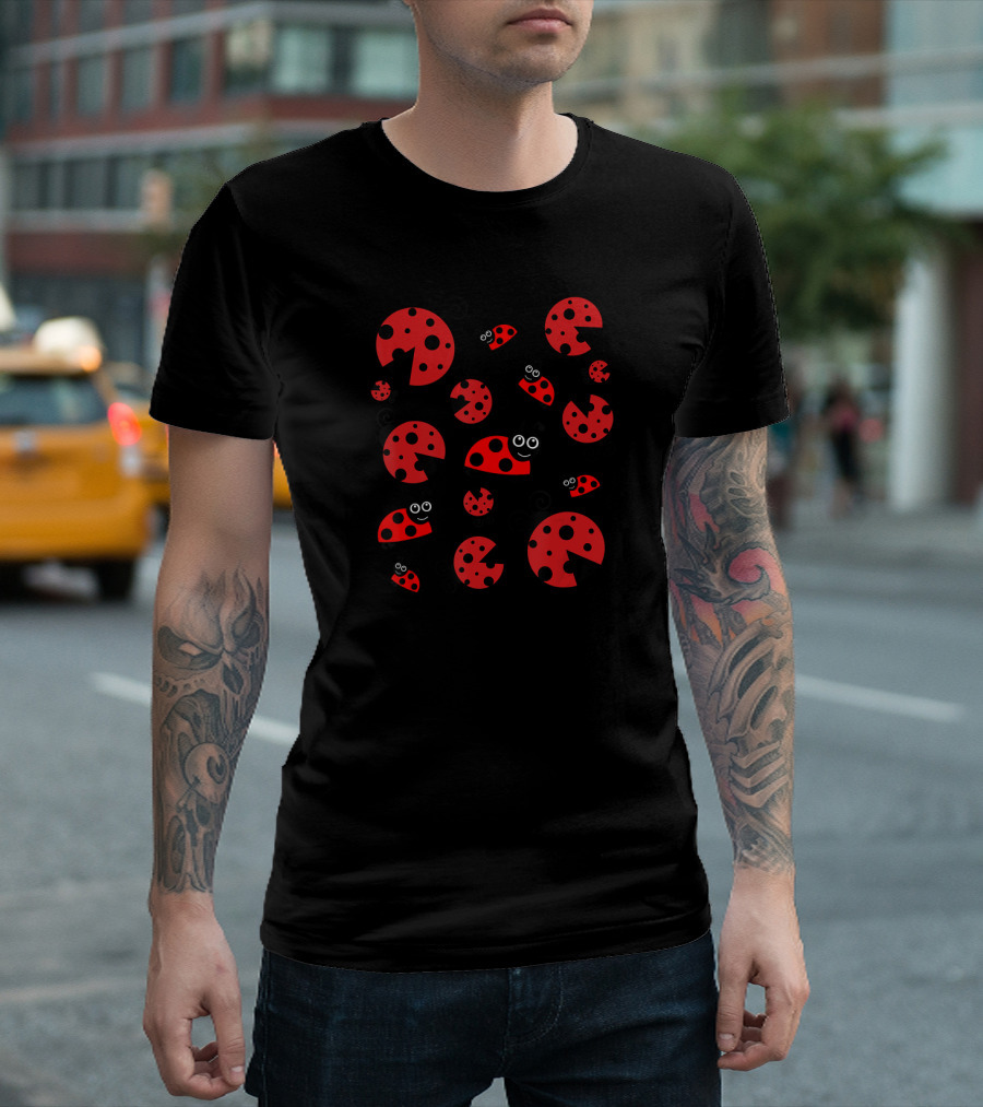 Adorable Ladybugs Pattern With Cute Cartoon T-Shirt
