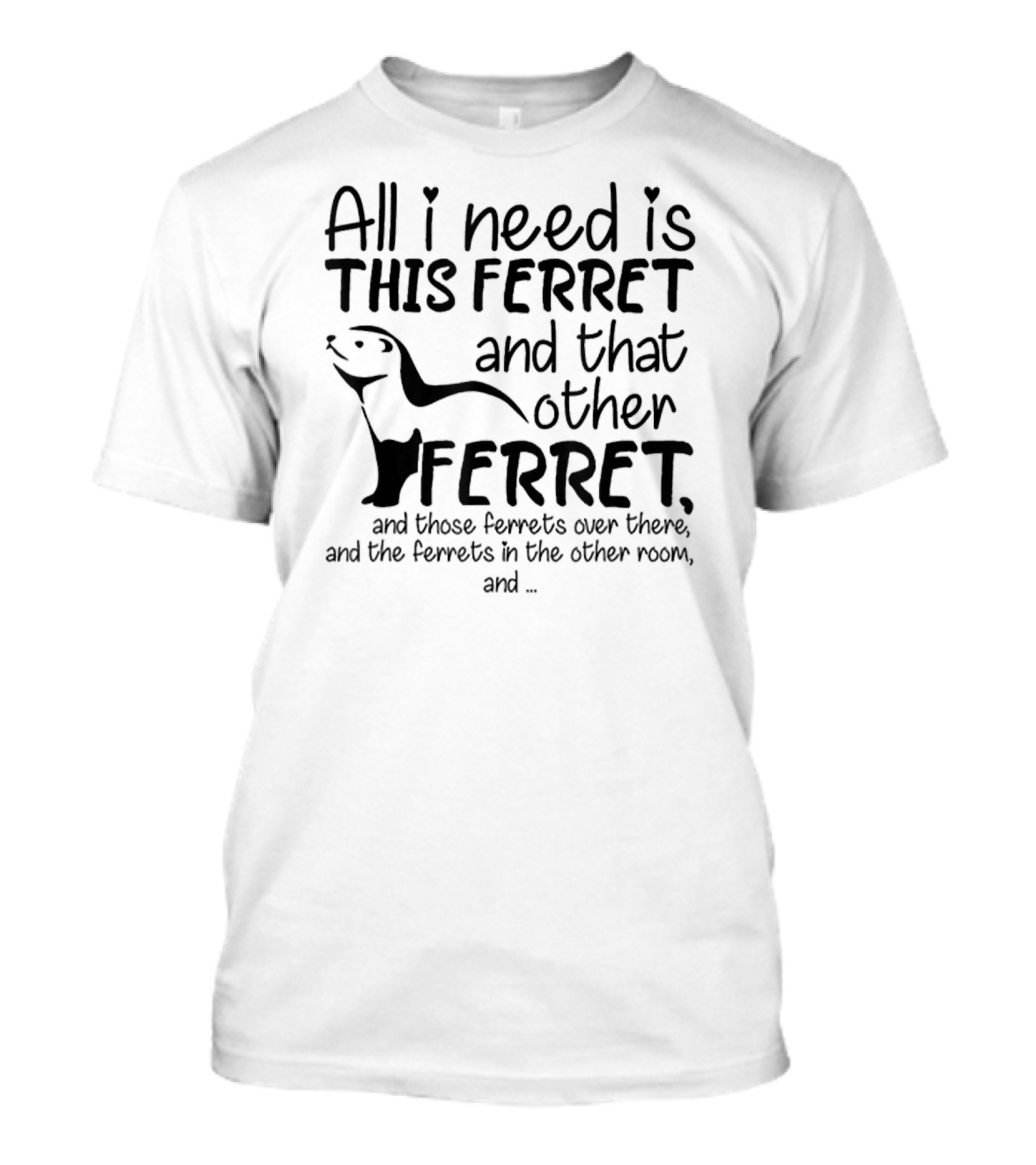 All I Need Is This Ferret And That Other Ferret And Those Ferrets Over There And The Ferrets In The Other Room T-Shirt