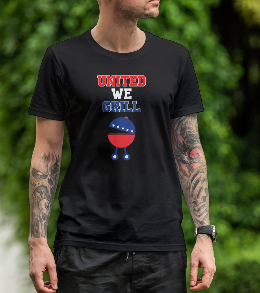 United We Grill BBQ 4th Of July Grilling T-Shirt