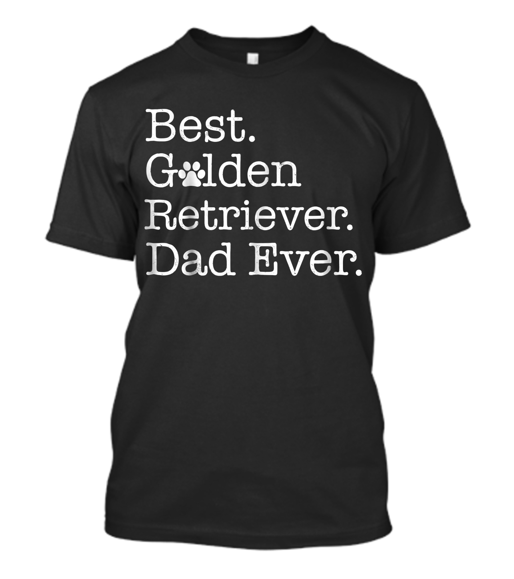 Best Golden Retriever Dad Ever Father's Paw Prints T-Shirt