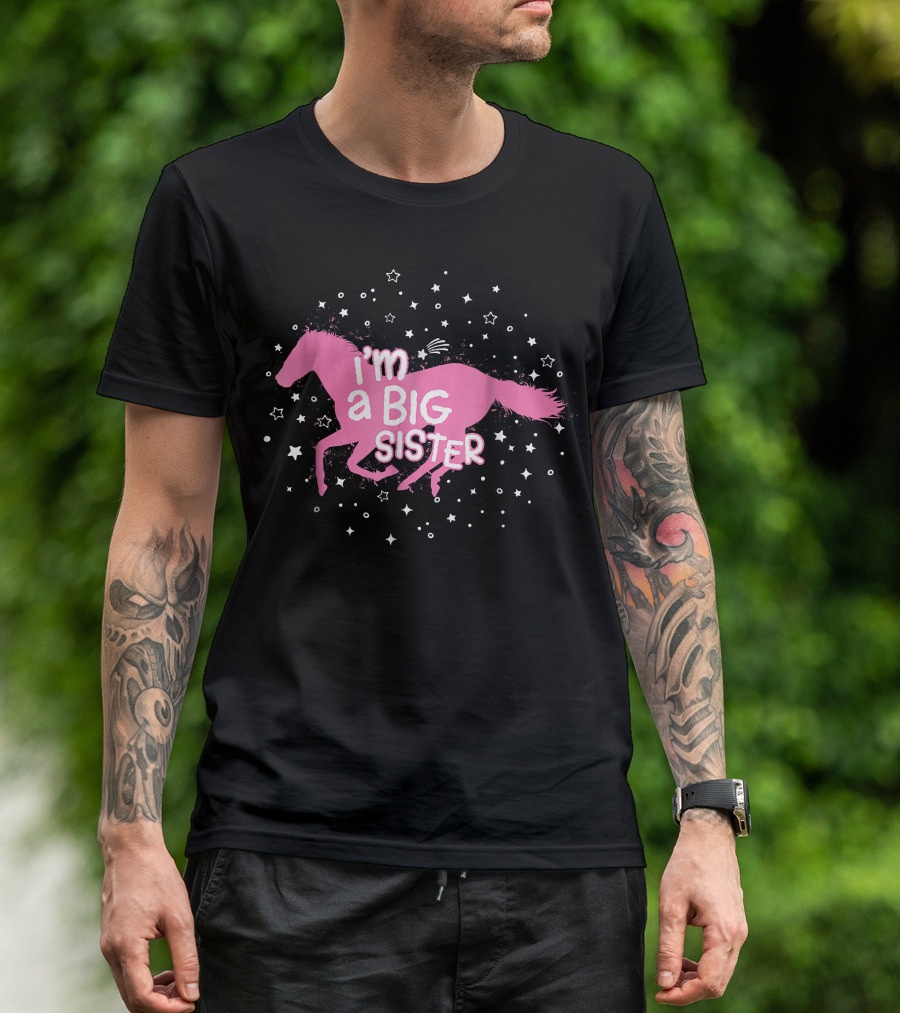 I'm A Big Sister Horse Stars T-Shirt