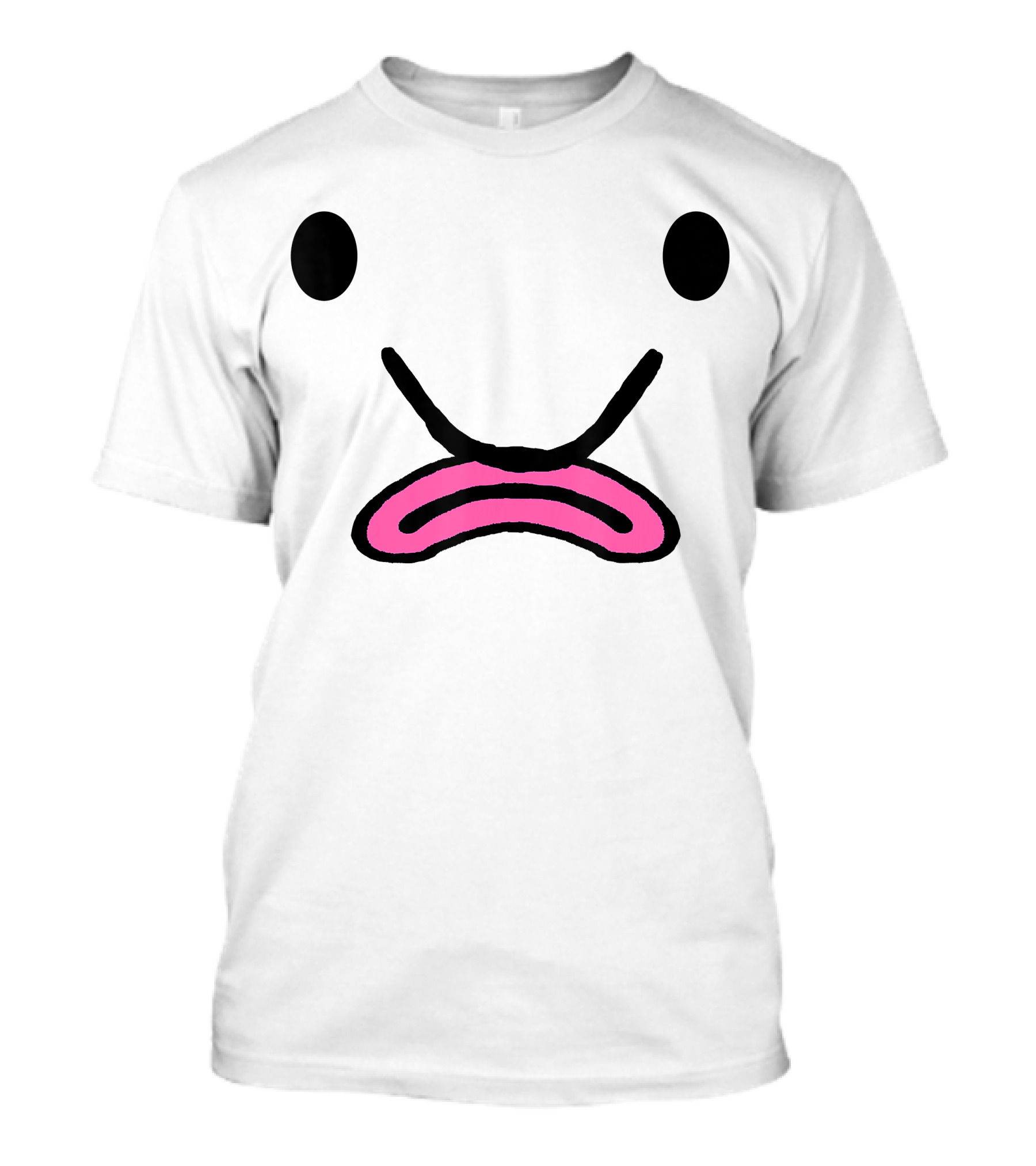 Blobfish Costume Ugly Blob Fish Face Grumpy Mood Expression T-Shirt