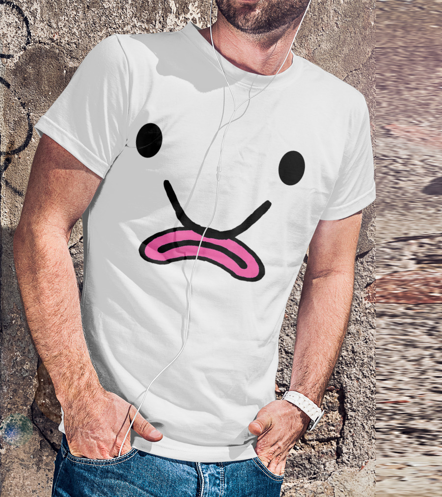Blobfish Costume Ugly Blob Fish Face Grumpy Mood Expression T-Shirt