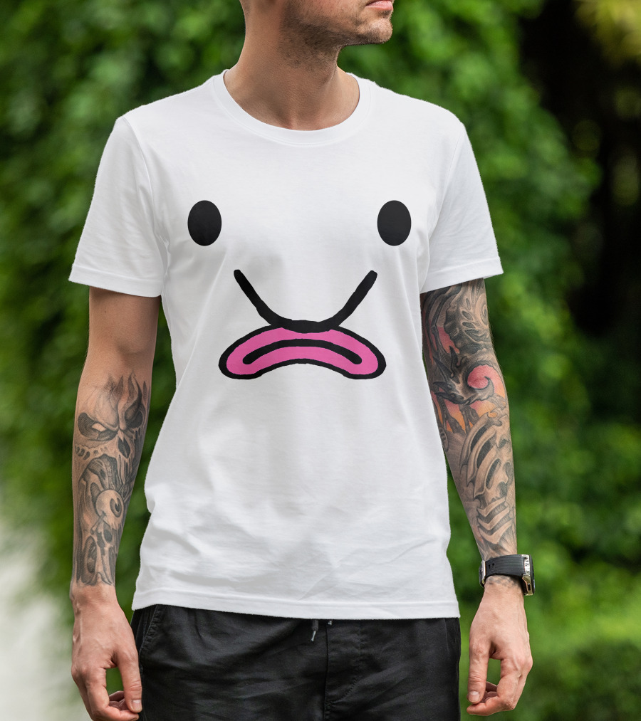 Blobfish Costume Ugly Blob Fish Face Grumpy Mood Expression T-Shirt