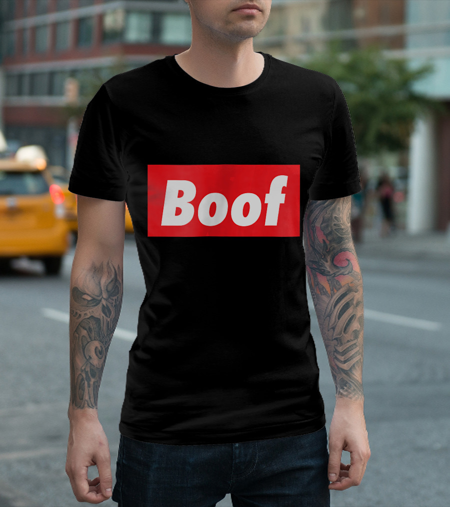 Boof Kayaking Rafting Bold Red BoxLogo T-Shirt