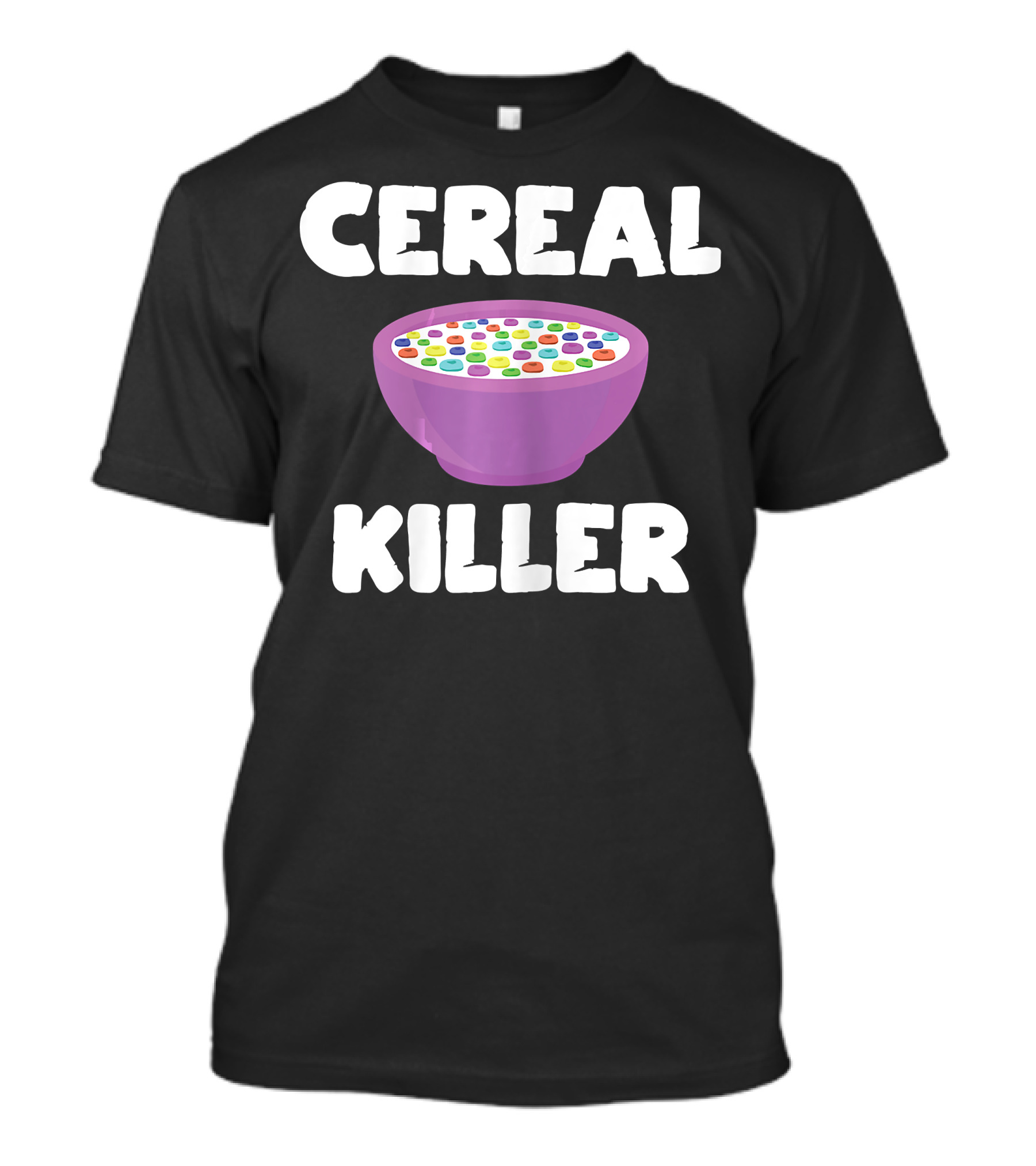 Cereal Killer Funny Food Whole Grain Die Retro Breakfast Humor T-Shirt