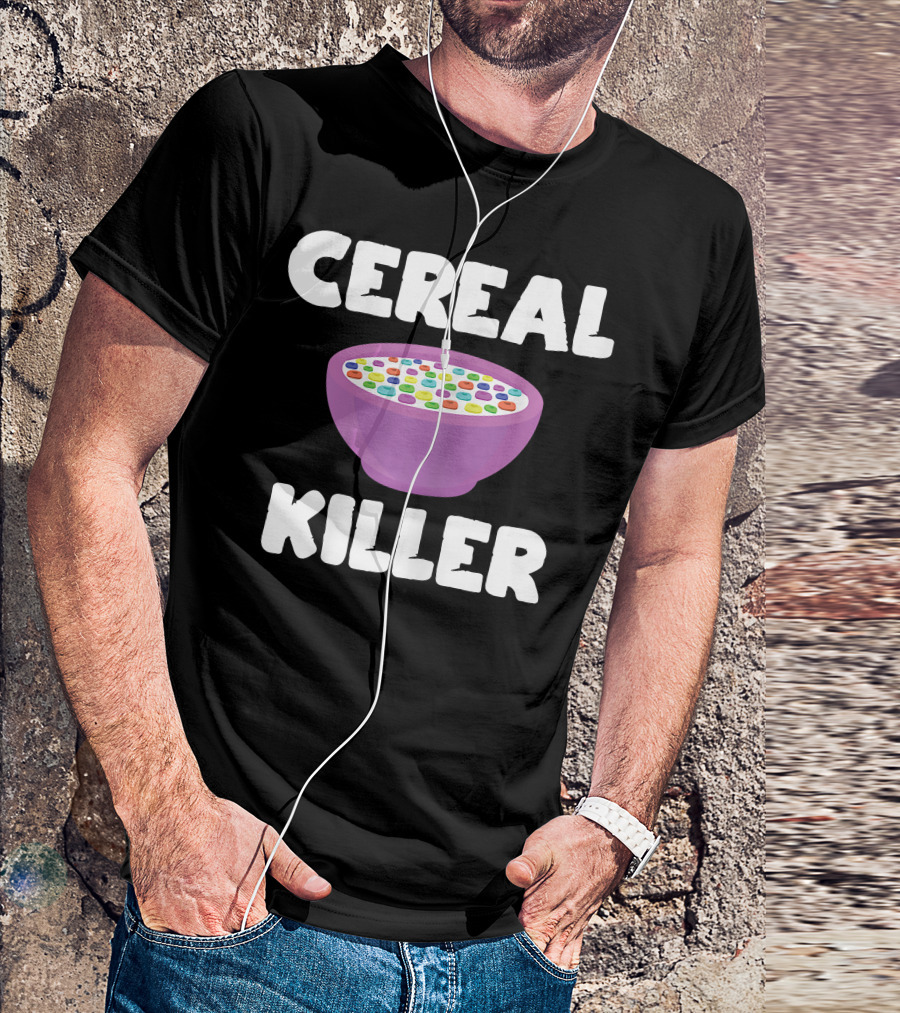 Cereal Killer Funny Food Whole Grain Die Retro Breakfast Humor T-Shirt