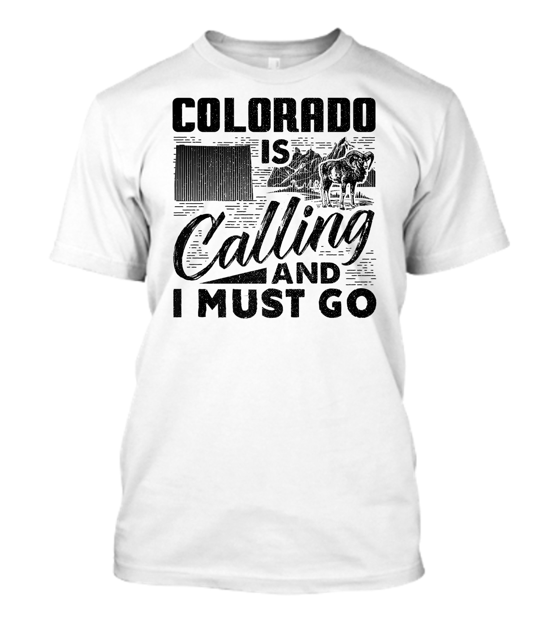 Colorado Is Calling And I Must Go Vintage Mountain Adventure T-Shirt