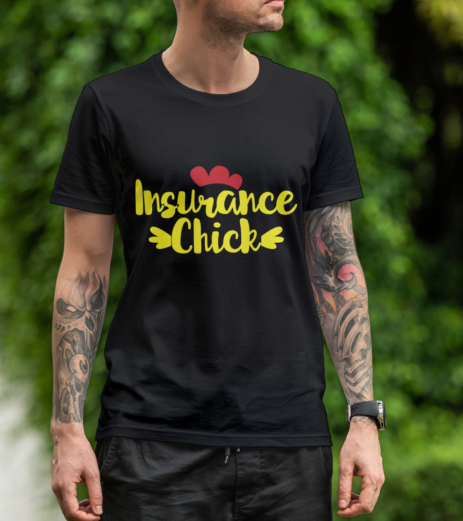 Insurance Chick Red Crown And Yellow Wings T-Shirt