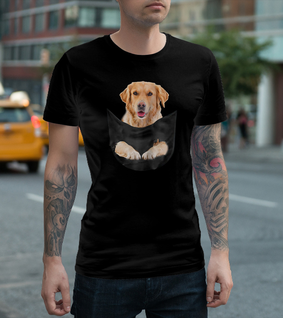 Cute Golden Retriever In Your Pocket Chr T-Shirt