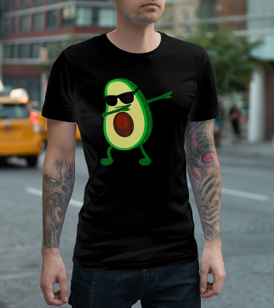 Dabbing Avocado Green Love with Sunglasses Trump Plant Food T-Shirt