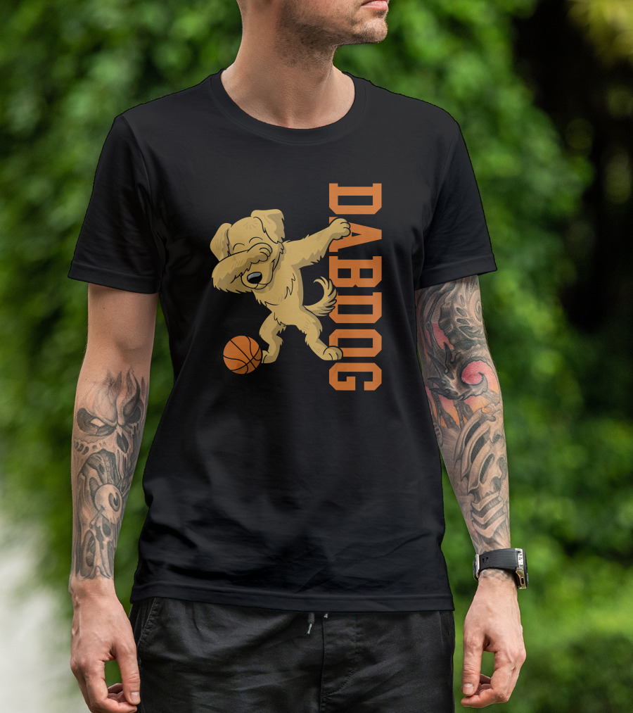 Dabdog Golden Retriever Dabbing Basketball Iconic Pose T-Shirt