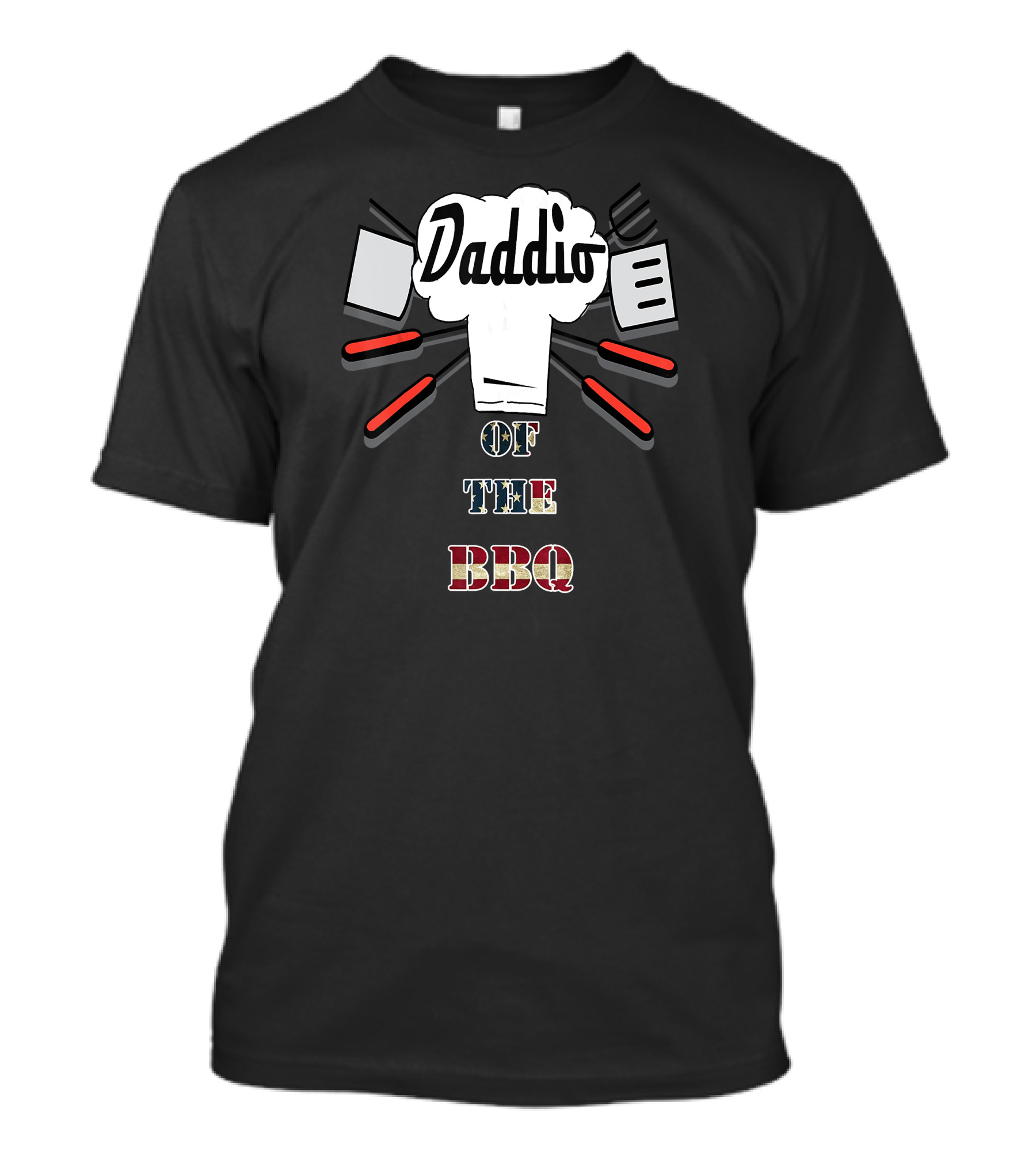 Daddio Of The BBQ Funny Grill Cook Chef Dad T-Shirt