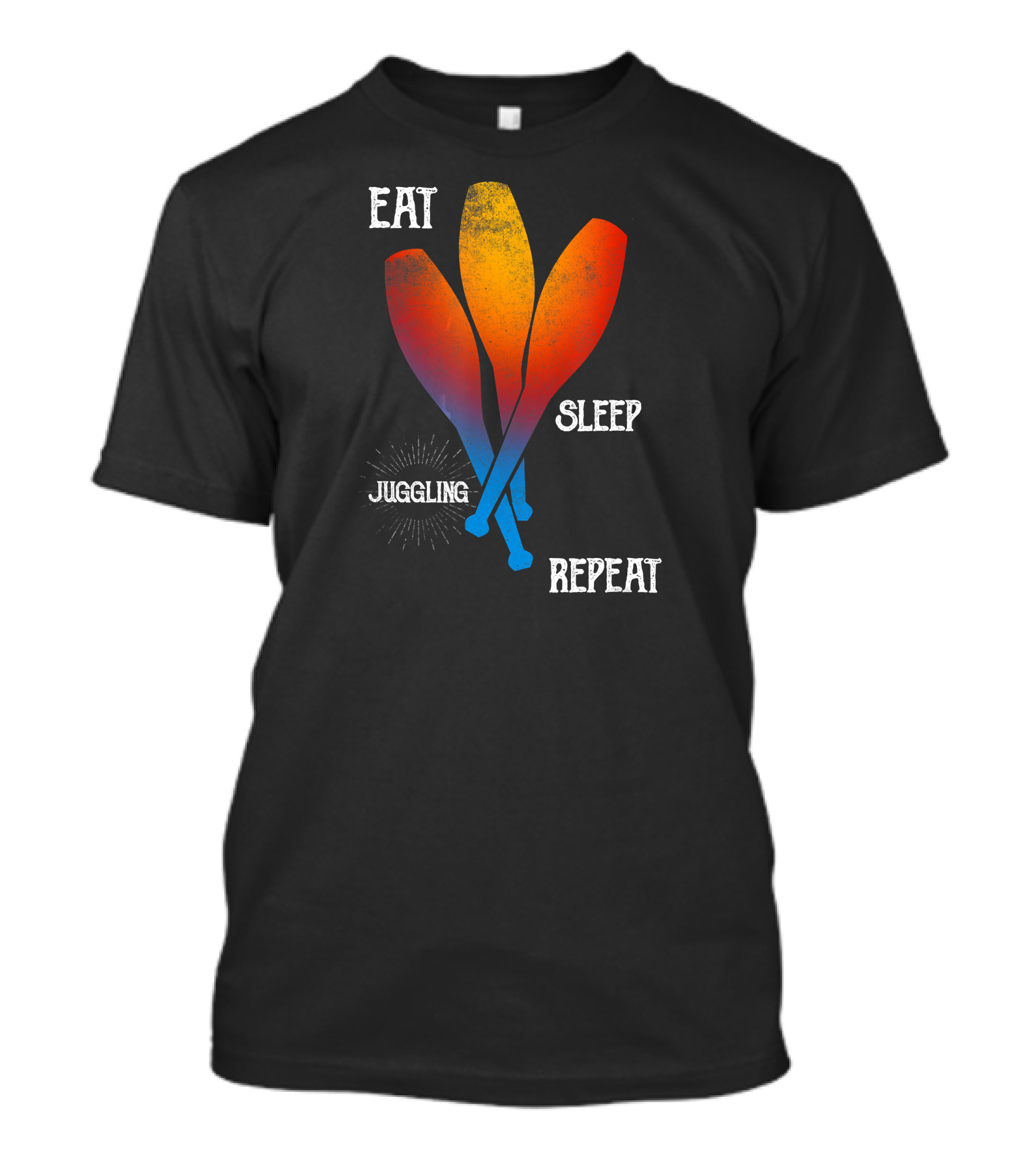 Eat Sleep Juggling Repeat Juggler Clubs T-Shirt