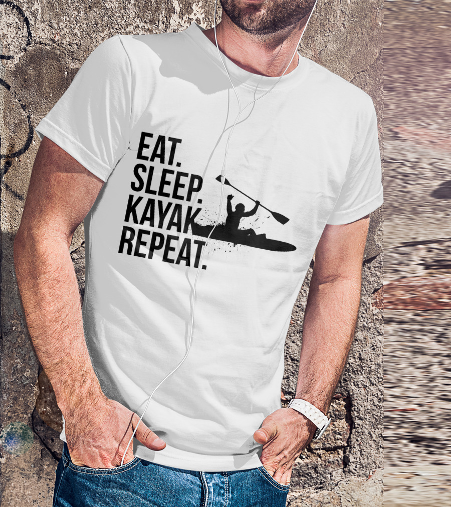 Eat Sleep Kayak Repeat T-Shirt