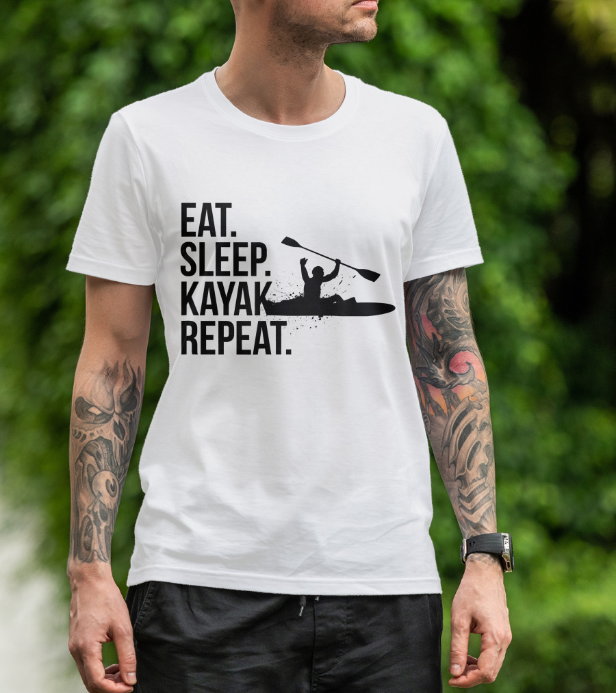 Eat Sleep Kayak Repeat T-Shirt