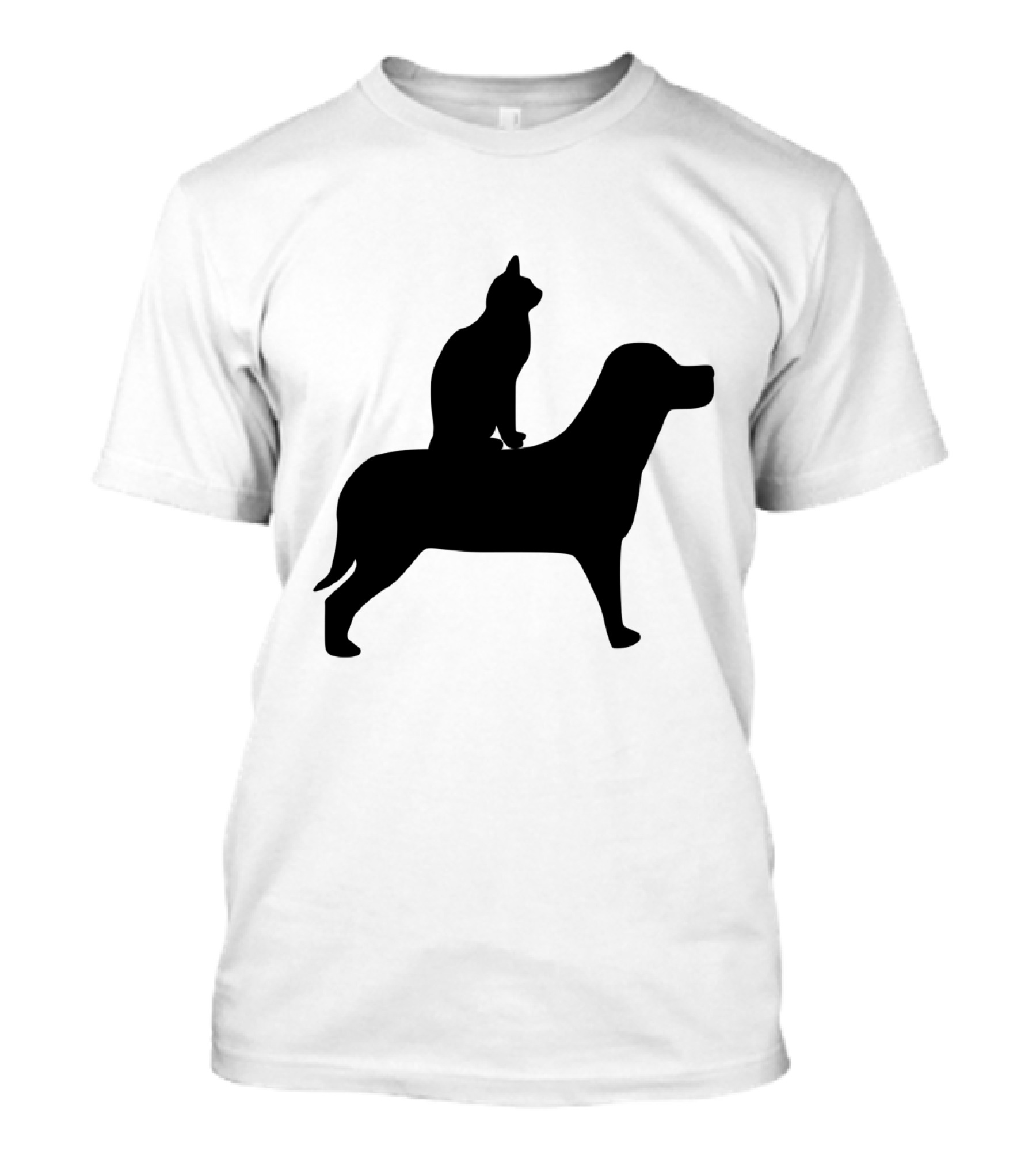 Cat Dog Silhouette Pair Concept Octerson T-Shirt