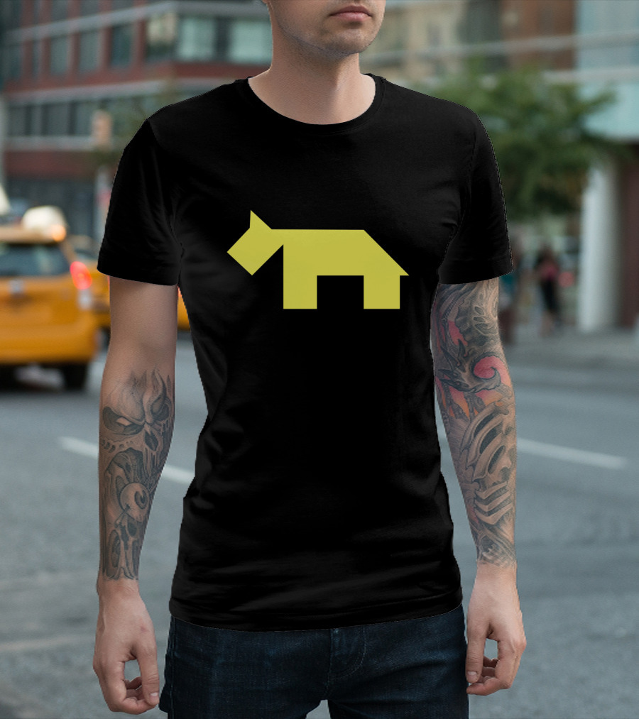 Yellow Tangram Dog T-Shirt