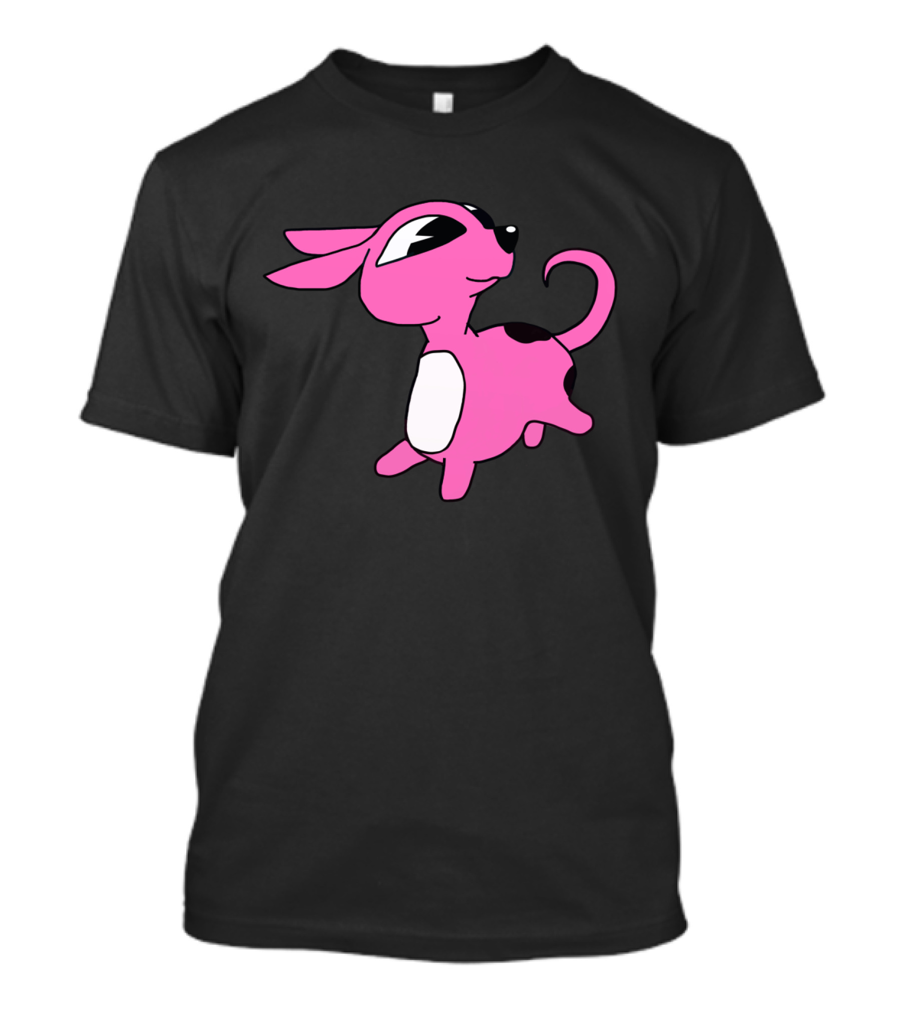 Playful Pink Dog With Big Eyes T-Shirt