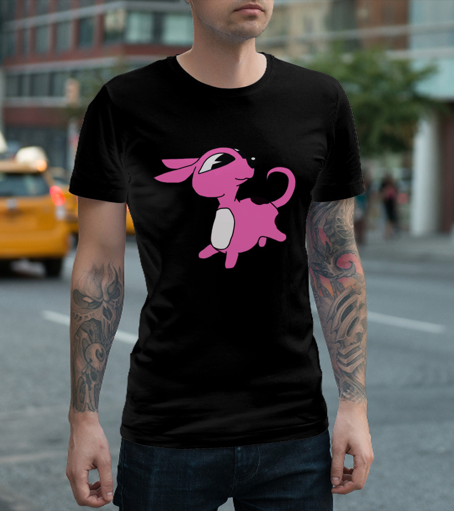 Playful Pink Dog With Big Eyes T-Shirt