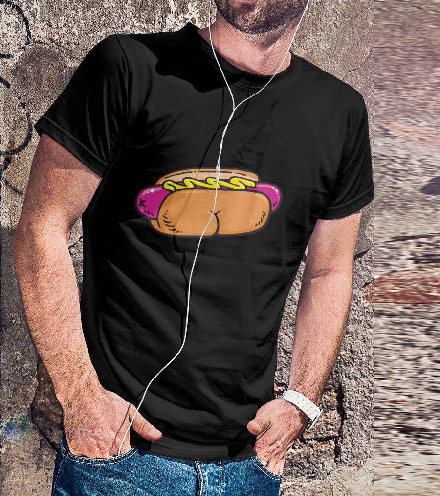 Hot Dog Butt With Ketchup And Mustard T-Shirt